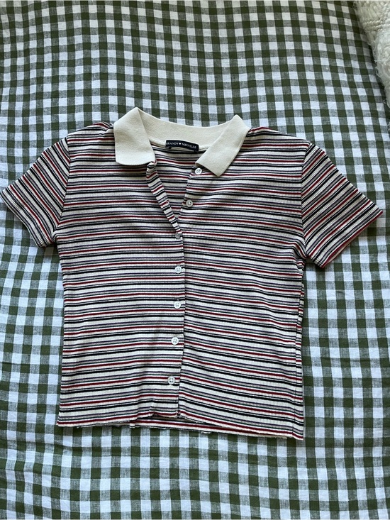 Brandy Melville Tops - Brandy Melville Striped Button-Down
